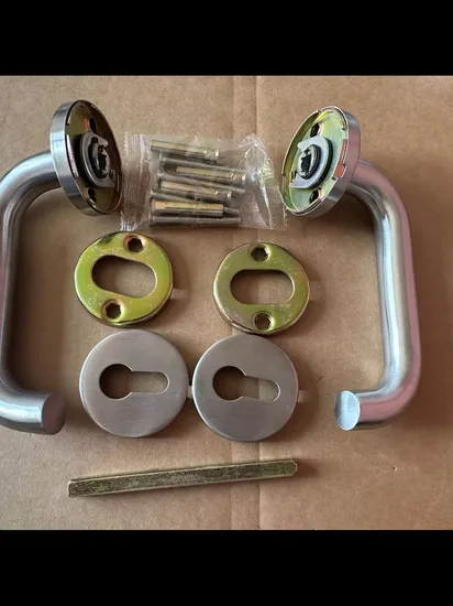 High Quality Stainless Steel Rosette Handle for Inner Wooden Door with Lock Cylinder