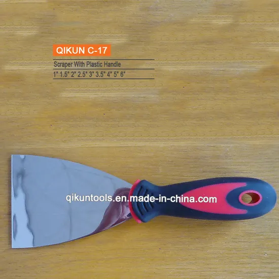 C-17 Construction Decoration Paint Hardware Hand Tools Plastic Handle Mirror Polished Stainless Steel Scraper