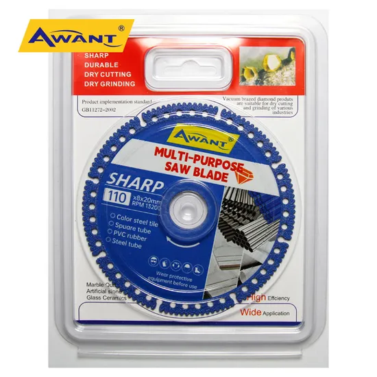 110mm Indestructible Vacuum Brazed Diamond Cutting Blade Multi-Purpose