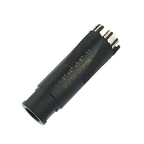 Dry Diamond Core Drill Bit for Granite Engineered Stone Quartz with 5/8"-11 Thread 1 1/4 Masonry Drill Bits