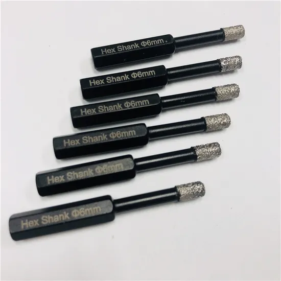 Hot Sale 6mm Drill Bit Vacuum Brazed Diamond Core Drilling Bits for Porcelain Tile