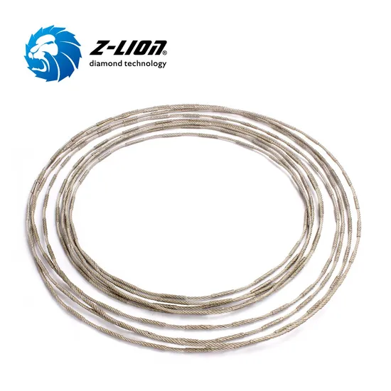 2.2mm Vacuum Brazed Diamond Wire Saw for Gemstone, Onyx, Marble Stone