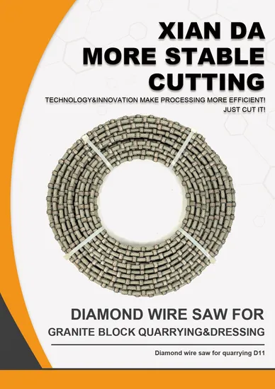 11mm Granite Profiling Diamond Rope Is Trimmed and Shaped According to Granite