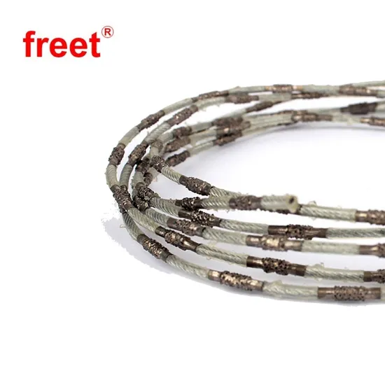 High Quality Vacuum Brazed Beads Diamond Wire Saw for Marble Block Slab