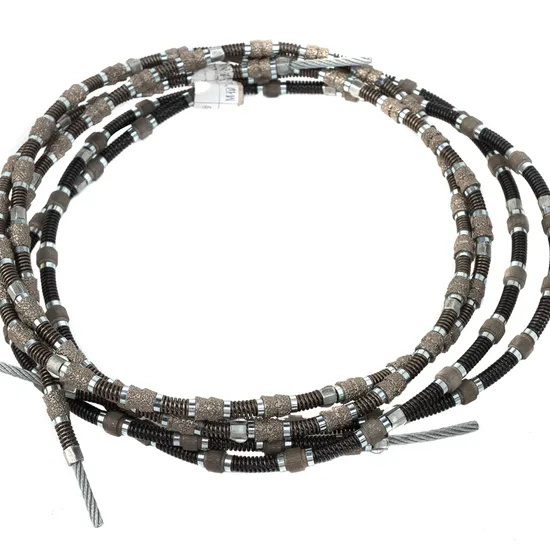 Diamond Brazed Diamond Cutting Wire for Stone Block Profiling and Slab Cutting