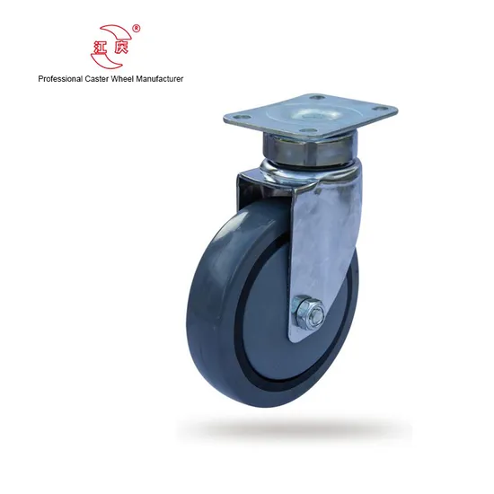 Jq Caster Flat 5inch Wheel Swivel Workbench Caster 125mm
