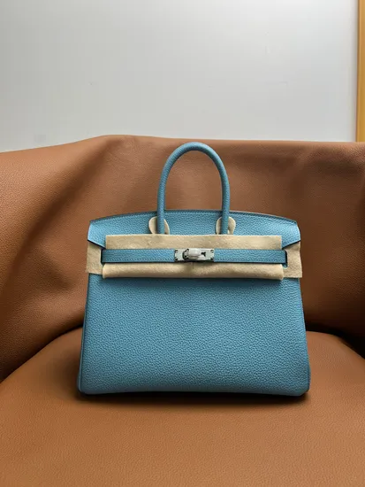 Imported Togo Leather Hand-Stitched Waxed Thread Steel Hardware Goat Leather Lining