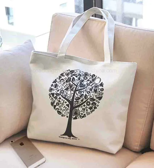 Fashion Customized Logo 12oz Canvas Bag for Shopping (HC00150608013)