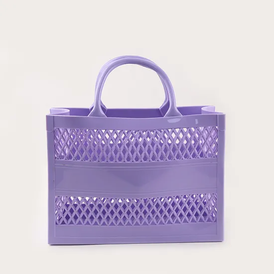 Guangzhou Supplier New Plastic PVC Retro Style Jelly Beach Bag