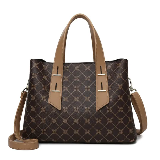 (WDL7424) Elegant Women′s Large Tote Bag in Printed Leather Print Leather Womens Large Tote Bag