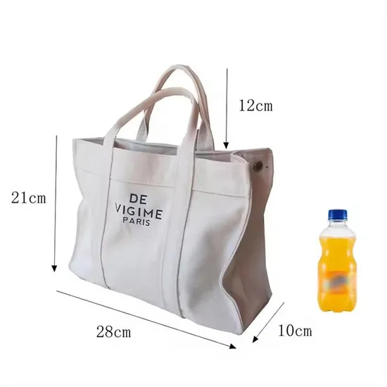 Eco Friendly Customized Logo 16oz Cotton Canvas Tote Bag