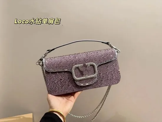 Elegant Luxury Rhinestone Shoulder Bag Designer and Mirror Handbag