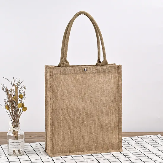 Jute Tote Bag Can Print Logo Linen Gift Bag Large Capacity Tote Bag