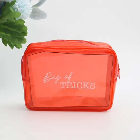 Wholesale Custom Transparent PVC Storage Cosmetic Makeup Bag Toilet Wash Bags