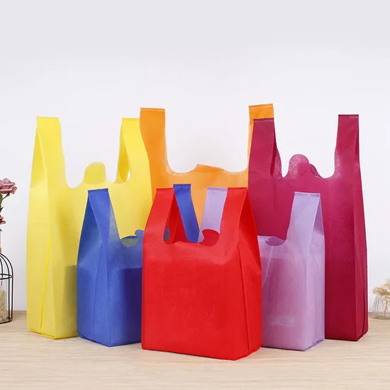 Custom Printing Logo PP Non Woven Shopping Bag T Shirt Grocery Bag