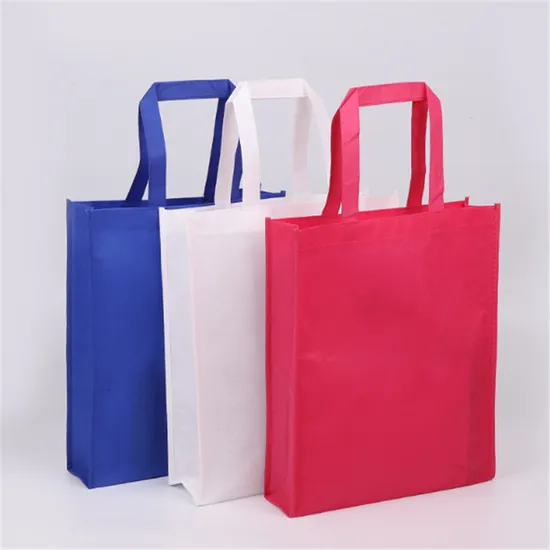 Customized Printed Eco Friendly Promotion Cheap Supermarket Clothes Garment Grocery Packing Storage Gift Tote Stitched Spunbonded Cloth Non Woven Shopping Bag