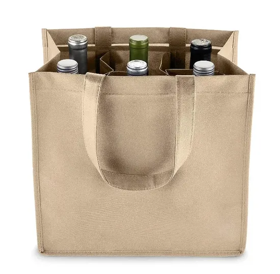 Non Woven Wine Tote Bag, Boutique Red Wine Bottle Non Woven Bag