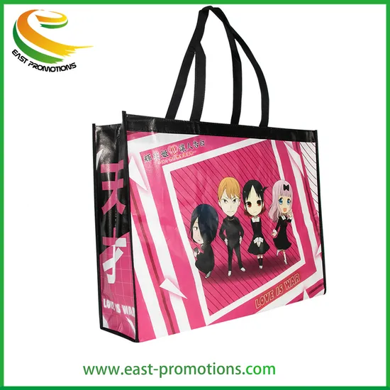Custom Printed 100% Biodegradable Non Woven Lamination Eco Bags, PP Laminated Shopping Tote Handbag for Promotion