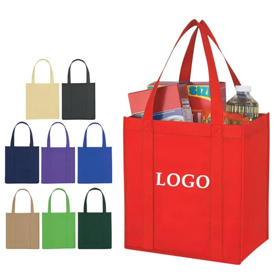 OEM Logo Wholesale Reusable Shopping Packing Nonwoven Fabric Tote Bag