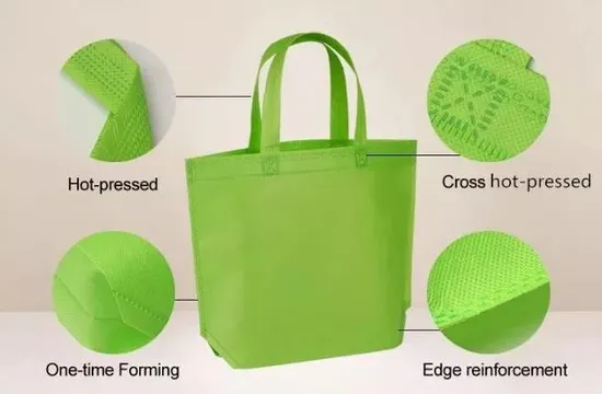 Large Reusable Handle Grocery Tote Custom Cheap Non Woven Shopping Bag Custom