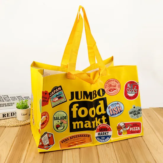 Promo Eco-Friendly Ultrasonic RPET Folding Non Woven Shopping Bag