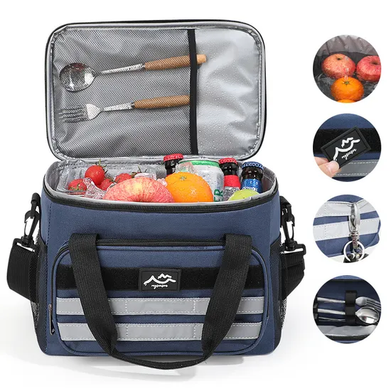 Large Lunch Bag Insulated Quality Leakproof Large Cooler Lunch Bag for Outdoor with Zipper