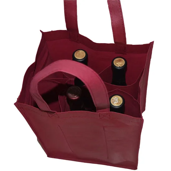 Non Woven Wine Recyclable Eco Friendly Hand Shopping Tote Biodegradable Bag