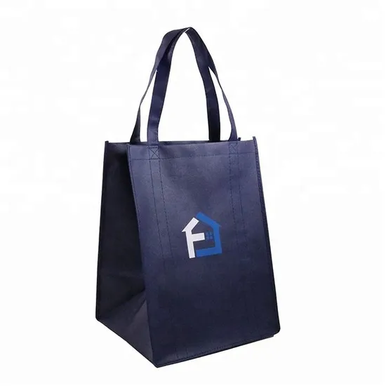 Reusable Laminated Eco Carry Non Woven W Cut Tote Bag Colorful Shopping Recyclable Tote Non-Woven Bag