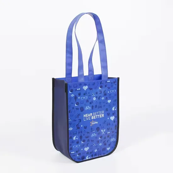 Wholesale Curved Corners Tote Shopping Eco Tote Bag Non Woven Custom Bags Non Woven Bag