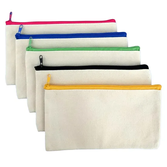 Custom Print Canvas Cotton Cheap Zipper Cute Coin Purse Bag