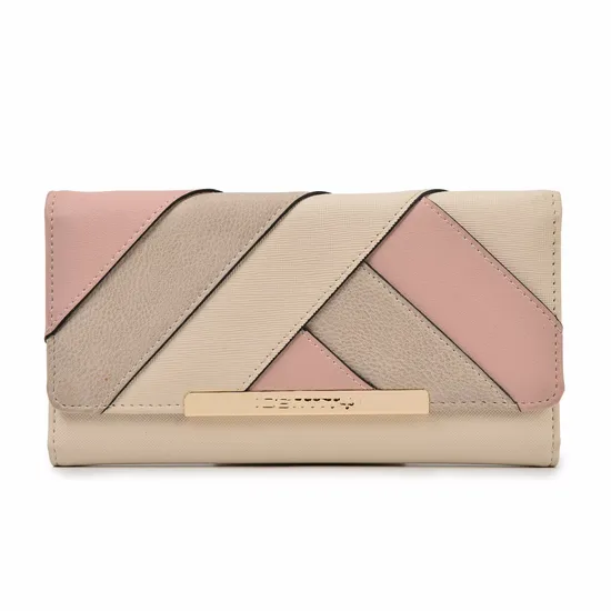 Guangzhou Factory PU Leather Women Fashion Wallet Bank Card Lady Wallet