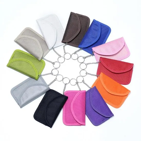 Horizontal Car Mobile Phone Fabric RFID Blocking Key Pouch