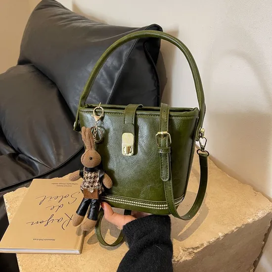 Bucket Shoulder Handbags for Women Leather Handbags Luxury Designer Purses Women Bags