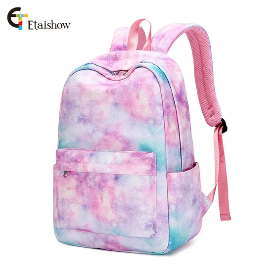Laptop Backpack for Girls Light Weight Waterproof Elementary Large Space Love Decoration Starry Pattern Shcool Bookbag with Adjustable Shoulder Strap Fit