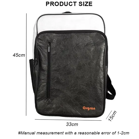 Casual Sports Backpack Zipper Travel Laptop Backpack Tyvek Paper School Backbag