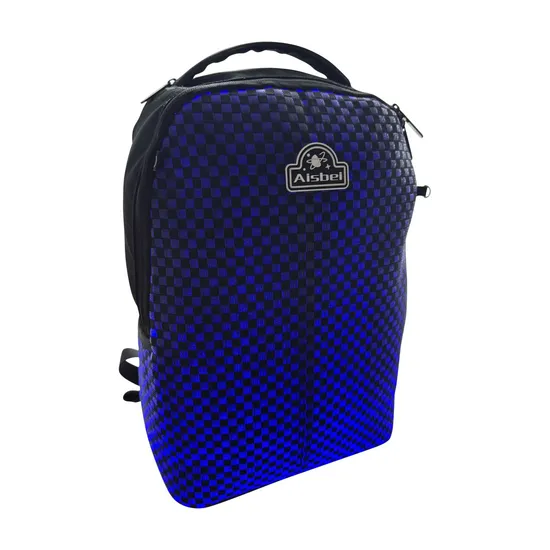 Luminous Backpack Made of Plastic Optical Fiber Luminous Weaving Fabric