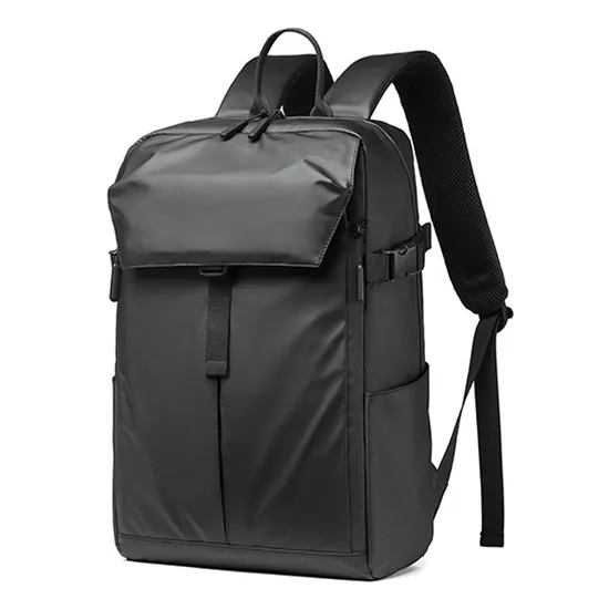 New Men′s Trend Business Backpack Solid Color Multi-Layer Travel Bag Oxford Cloth Waterproof Backpack