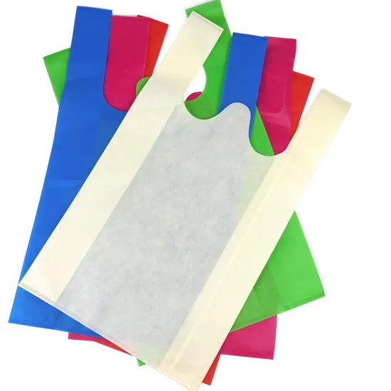 Eco-Friendly Reusable Vest T Shirt Non-Woven Supermarket Tote Bags