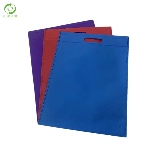 100 PP Spunbond Nonwoven Shopping Bag D Cut Bag for Supermarket/Industry Customizable Eco Friendly Reusable
