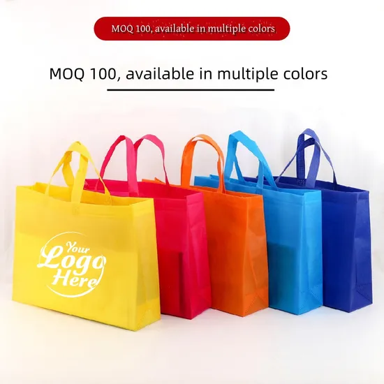 Customized Non-Woven Bags Eco-Friendly Tote Bags Thickened Takeaway Bags Advertising Shopping Bag