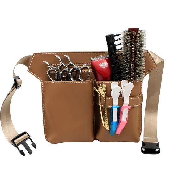 Custom Hair Salon Hairdresser Scissor Bag Barber PU Leather Waist Pouch Professional Hairdressing Tools Storage Holster