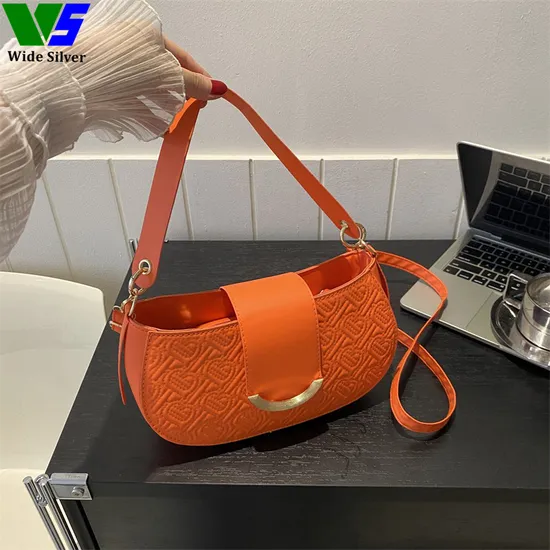 Wide Silver Cross Body Saddle Bags Tas Wanita Branded Premium Handbag