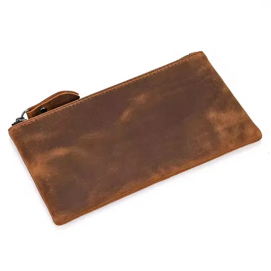 Promotional Leather Men′s Genuine Leather Long Wallet Bag