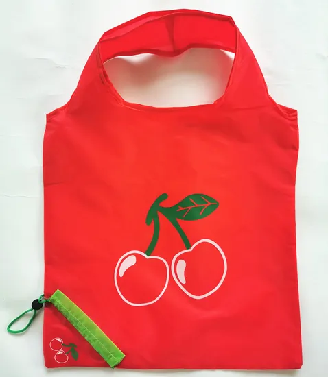 China Factory OEM Customized Logo Printed Polyester Treat Bag Foldable Tote Shopper Bag