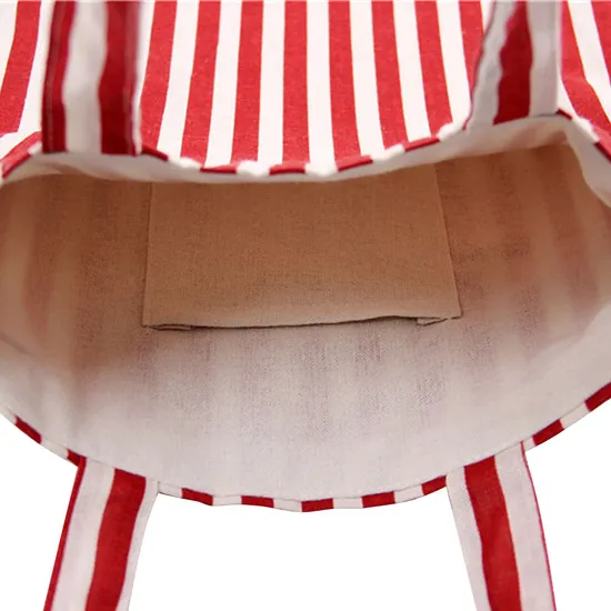 Distributor Fashion Women Handbag Stripe Canvas Tote Book Shopping Bag