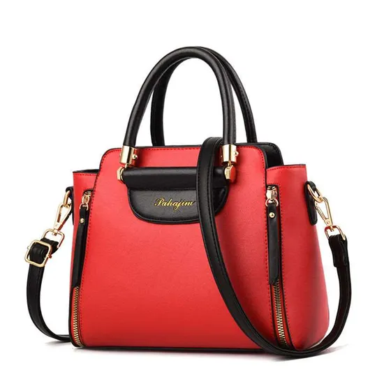 Lady Handbag, OEM/ODM Wholesale, PU Leather Tote Bag, Fashion Design Women Handbag