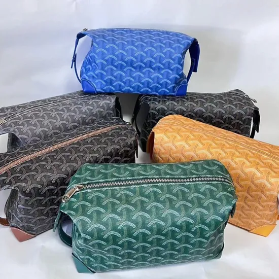 Famous Brand Designer Toiletry Organizer Square Makeup Bag, Travel Makeup Pouch Custom Logo PU Leather Plain Cosmetic Bag