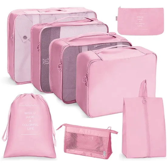 Waterproof Luggage Packing Orginzers Travel Bags 8 Sets