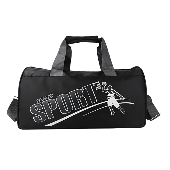Custom RPET Polyester Weekend Travel Luggage Gym Indoor Shoulder Sport Bag
