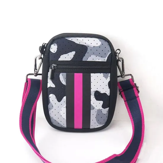 Women′s Messenger Bags Custom Zipper Neoprene Print Camera Luxury Designer Men Crossbody Bag Unisex Messenger Bag